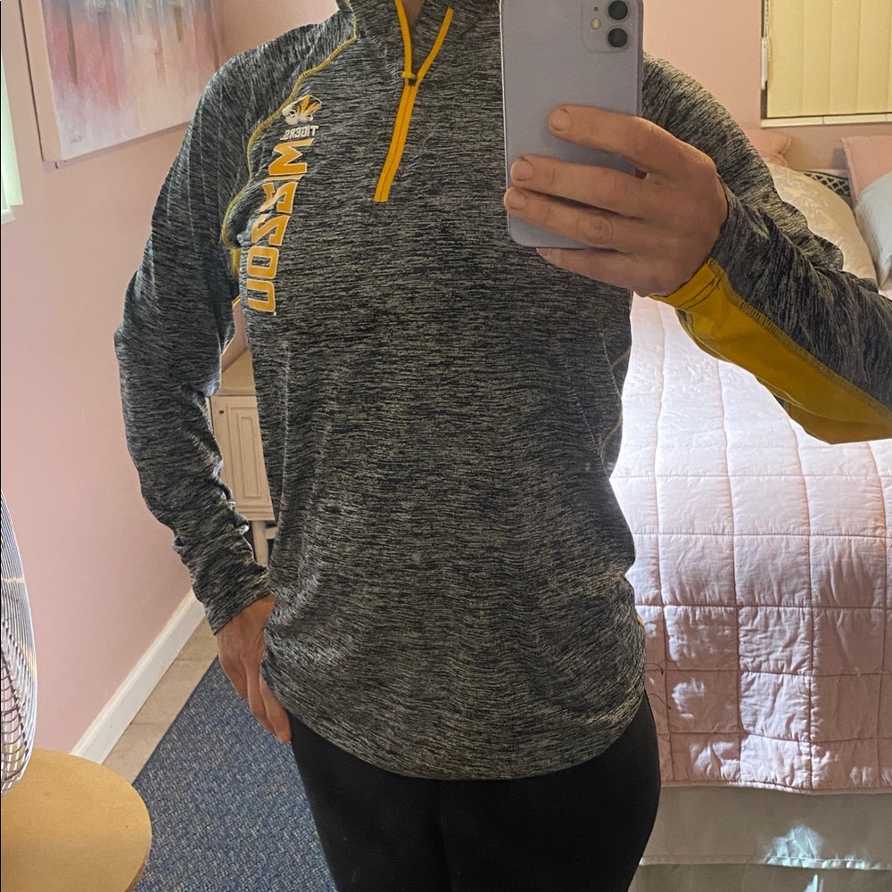 Under Armour Gray and Yellow Mizzou Quarter-Zip